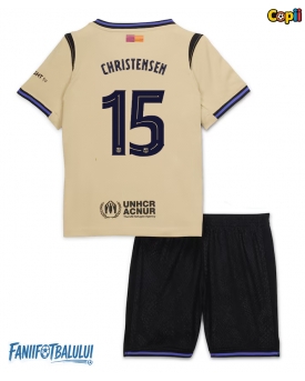Barcelona Andreas Christensen #15 Echipament de Fotbal Replică 2025-26 Copii Deplasare (+ Șorturi)